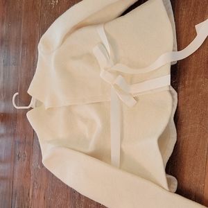 Hand-made custom felted bridal jacket, made to be worn over wedding dress